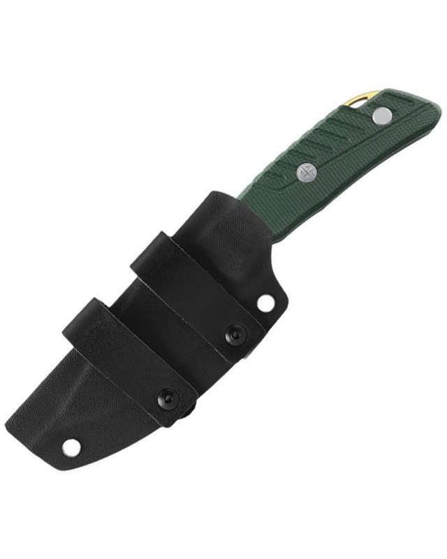 Petrified Fish Barracuda N690 stainless steel stonewash finish blade green micarta handle