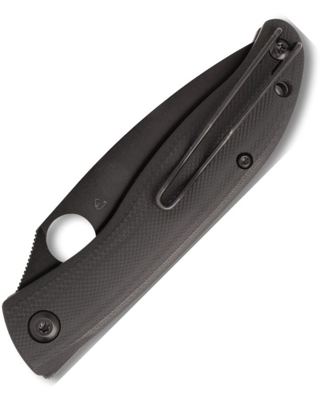 Spyderco Mantra 4 black oxide coated 8Cr13MoV stainless steel blade Black G10 handle Linerlock