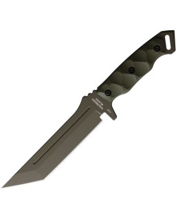 Medium Infantry Knife Bohler K340 Steel OD green Teflon coated blade  OD green G10 handle