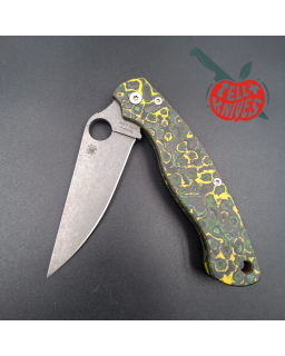 Spyderco Military full custom blackwash S30V stainless steel blade Jungle Fatcarbon scales