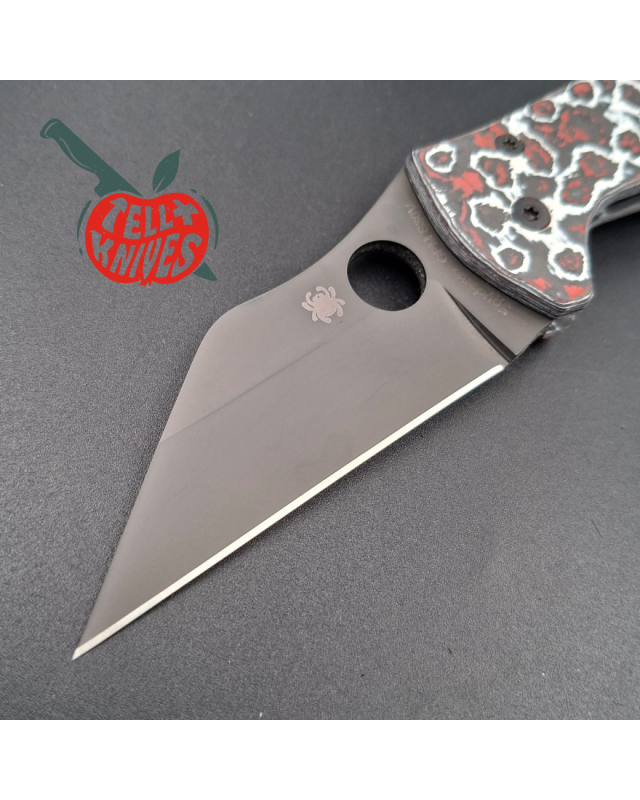 Spyderco Yojimbo DLC black S30V stainless steel blade SnowFire Fatcarbon scales