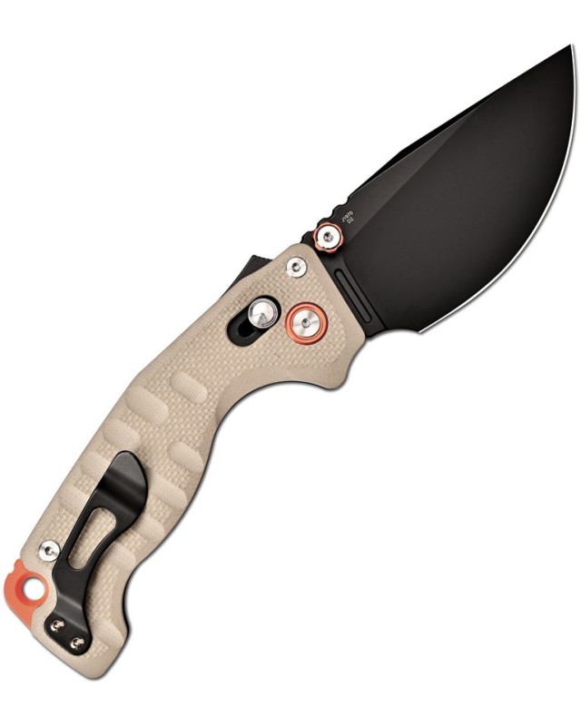 CJRB Doubletap Black PVD coated D2 steel Desert Tan G10 handle Recoil Lock