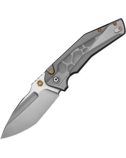 CIVIVI Wellmax Limited Edition Satin Finish 14C28N stainless steel Gray Aluminum Handle Lexan Inlay