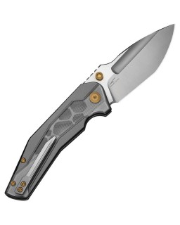 CIVIVI Wellmax Limited Edition Satin Finish 14C28N stainless steel Gray Aluminum Handle Lexan Inlay