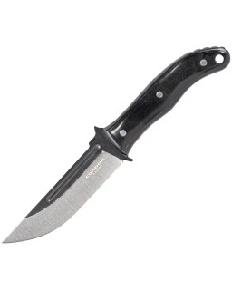 Condor Skadi Fixed Knife Black Powder coated 1075HC Steel Blade Black Paper Micarta Handle