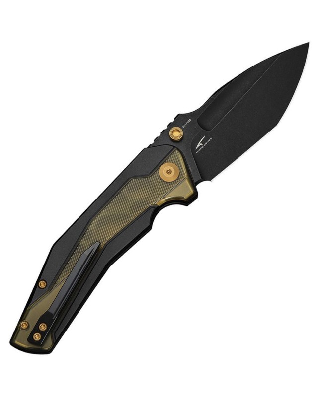 CIVIVI Wellmax Limited Edition Blackwash 14C28N stainless steel Black Aluminum Handle Lexan Inlay