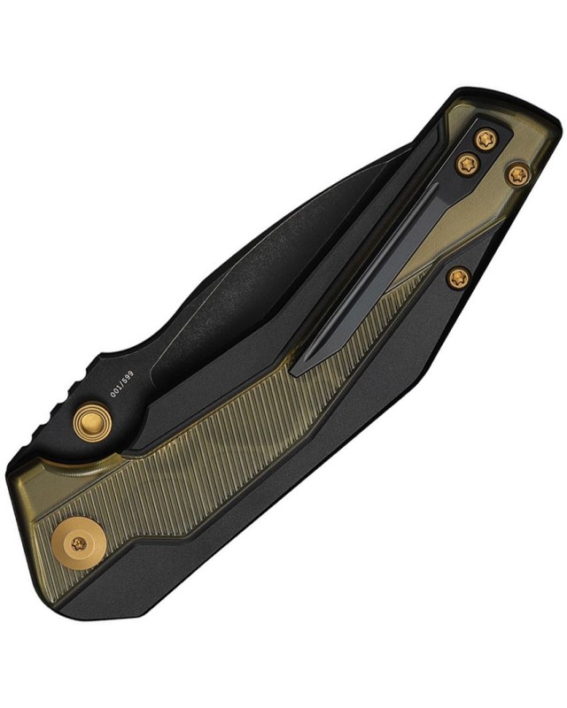CIVIVI Wellmax Limited Edition Blackwash 14C28N stainless steel Black Aluminum Handle Lexan Inlay