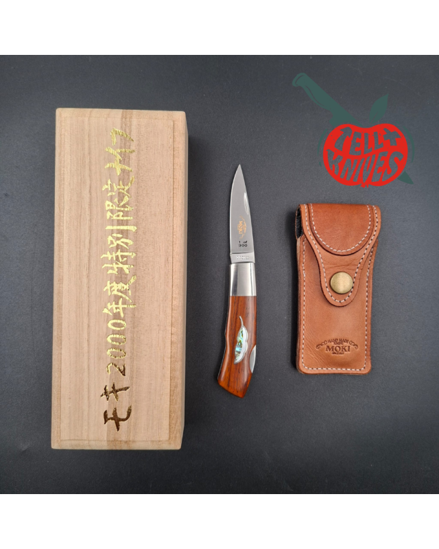 MOKI Limited Edition 2000 – Messer des Jahres mit Perlmuttgriff, in einer Präsentationsbox aus Holz, Nr. 1 von 300