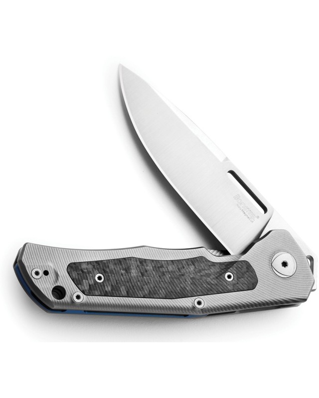 LionSteel Q4TTRO Klappmesser  CPM-MagnaCut-Stahl, brauner Micarta-Griff mit Titanbeschichtung