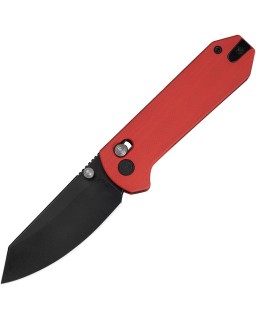 Coltello pieghevole CIVIVI Yonder in acciaio 14C28N con finitura blackwash, chiusura Crossbar Lock e impugnatura in G10 rosso