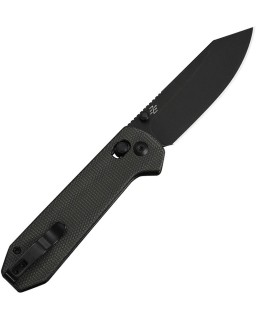 CIVIVI Over Yonder 14C28N stainless steel Blackwash blade Crossbar Lock Dark Green Canvas Micarta handle
