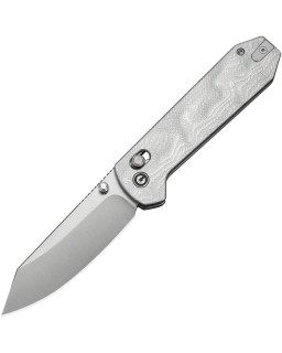 CIVIVI Over Yonder 14C28N stainless steel blade with a satin finish, Crossbar Lock, aluminium foil, G10 handle