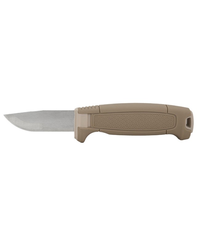MORA Amberg Compact 12C27 aus Edelstahl mit „Sandy Shores“-Polymergriff und Scheide