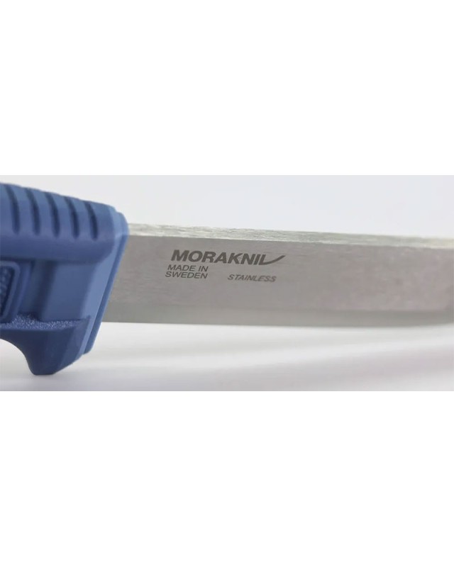 MORA Amberg 12C27 aus Edelstahl mit Blue Mountains-Polymergriff und Scheide