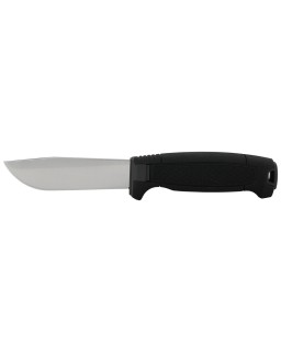 MORA Amberg Fullflat Hunting 14C28 aus Edelstahl mit „Black Skies“-Polymergriff und Scheide