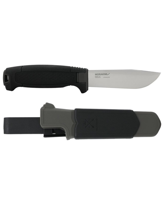 MORA Amberg Fullflat Hunting 14C28 stainless steel Black Skies polymer handle and sheath