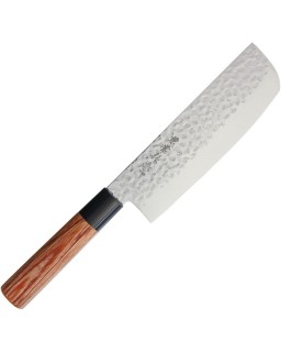 Kane Tsune Usubagata, 165 mm, finitura martellata, lama in acciaio inossidabile DSR-1K6 HC, manico in legno laminato