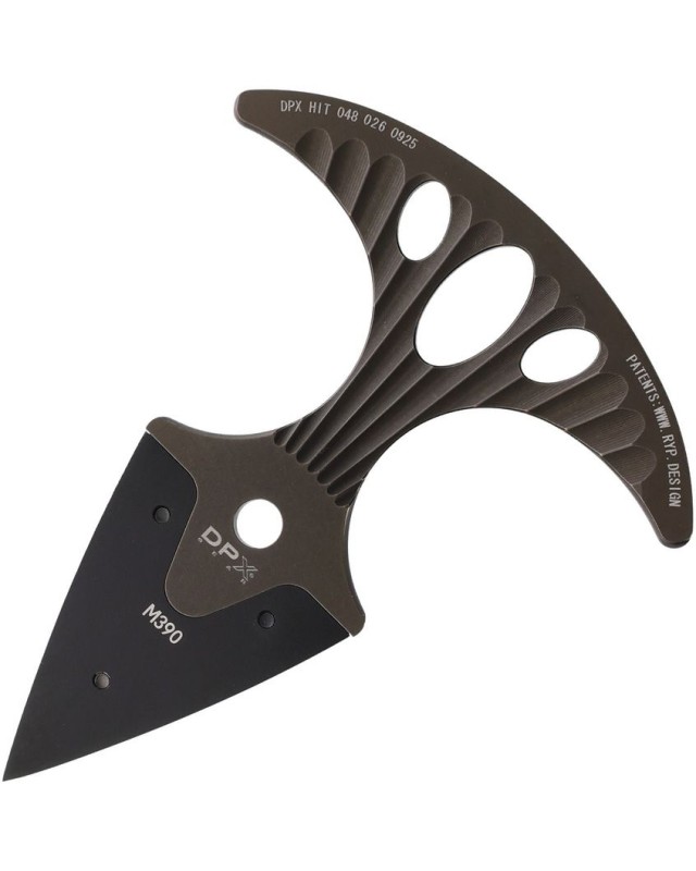 HIT Dagger M390 blade, Black Titanium handle, Legal in Switzerland