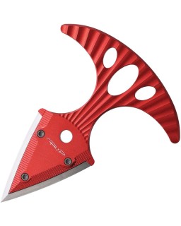 HIT Dagger M390 Klinge, roter Titan-Griff, in der Schweiz zugelassen