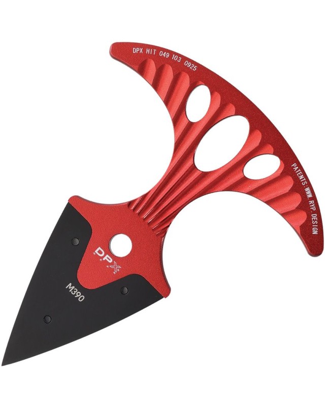 HIT Dagger M390 blade, Red Titanium handle, legal in Switzerland