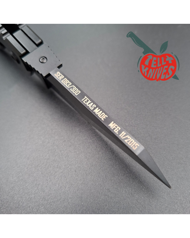 QTRMSTR Mr Strickland QSE-9TT 154CM steel with black finish and titanium handle, 2015 limited edition of 300 pieces