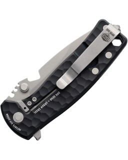 DPx Gear HEST F M390 Klinge aus Stahl mit Stonewash-Finish, Griff aus gehämmertem schwarzem Titan