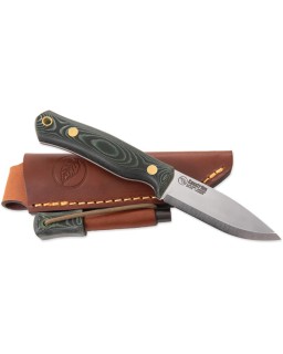 Casström No. 8  Swedish Forest Knife, Fixed Blade and Firesteel, 12828 14C28N Steel, Curly Birch Handle