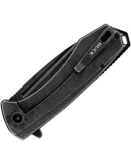 Coltello tascabile Buck Ruckus Framelock in acciaio D2 con manico in alluminio blu e grigio