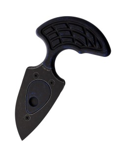 Sleight Push Dagger, Blackwash, CPM-20CV steel, Battleworn, blue aluminium handle, legal in Switzerland