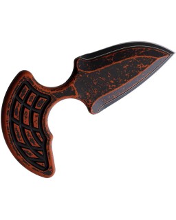 Sleight Push Dagger Blackwash CPM-20CV steel Battleworn orange aluminium handle Switzerland legal