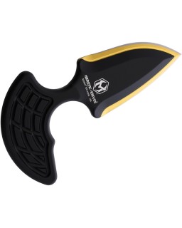Sleight Push Dagger, Gold, CPM-20CV steel, black aluminium handle, legal in Switzerland