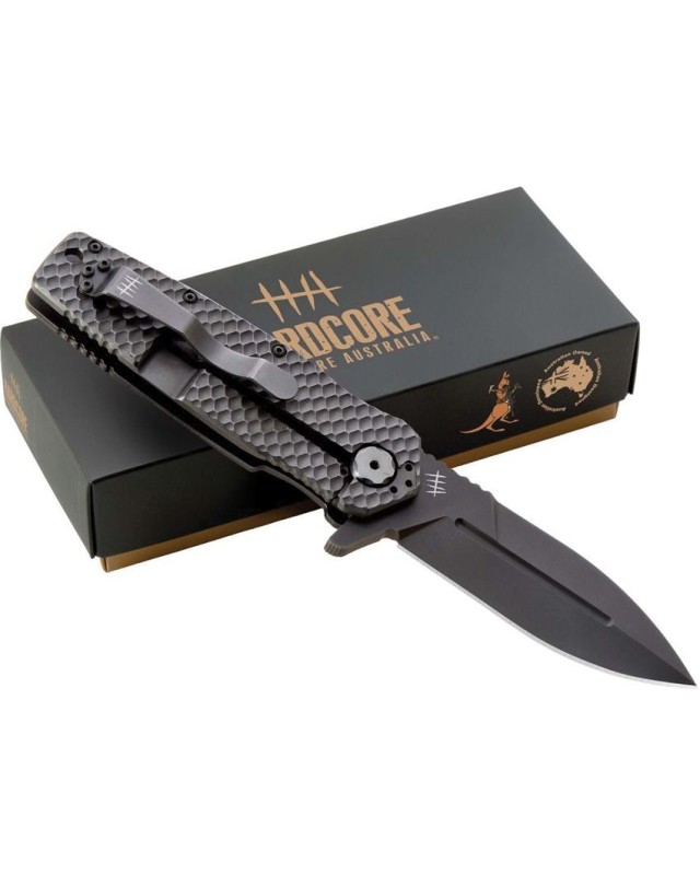 Hardcore Hardware MILF-05 black PVD S35VN steel spear-point blade G10 handle framelock