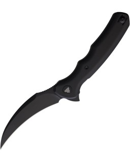 Lacerta Karambit Klappmesser, Linerlock, Klinge aus 14C28N-Stahl mit schwarzer PVD-Beschichtung, Griff aus schwarzem Micarta