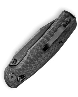 Trivisa Hornet 14C28N, Klinge aus Edelstahl mit Blackwash-Oberfläche, Crossbar-Lock, schwarzer G10-Griff mit Carbonfaser-Muster