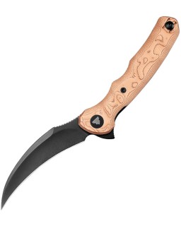 Trivisa Lacerta-CU Black Stonewash 14C28N Sandvik-Edelstahl mit Kupferfoliengriff