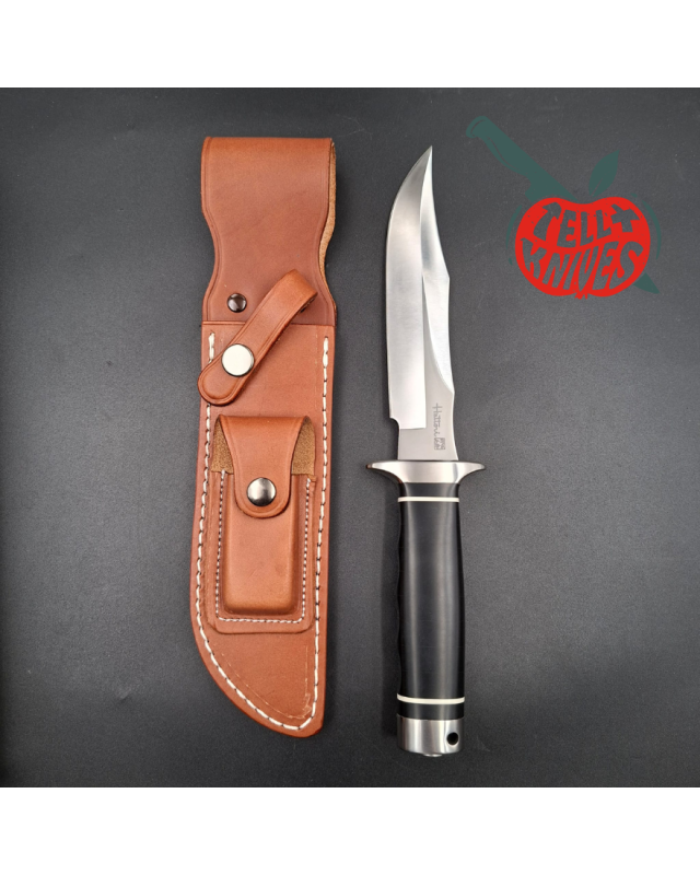 Hattori TV-3 S.O.G. Coltello Bowie in acciaio inossidabile AUS-8 con manico in micarta nera