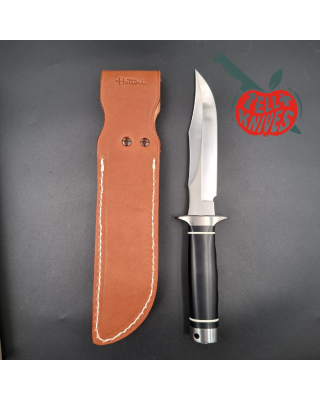 Hattori TV-3 S.O.G. Bowie Knife AUS-8 stainless steel Black Micarta Handle