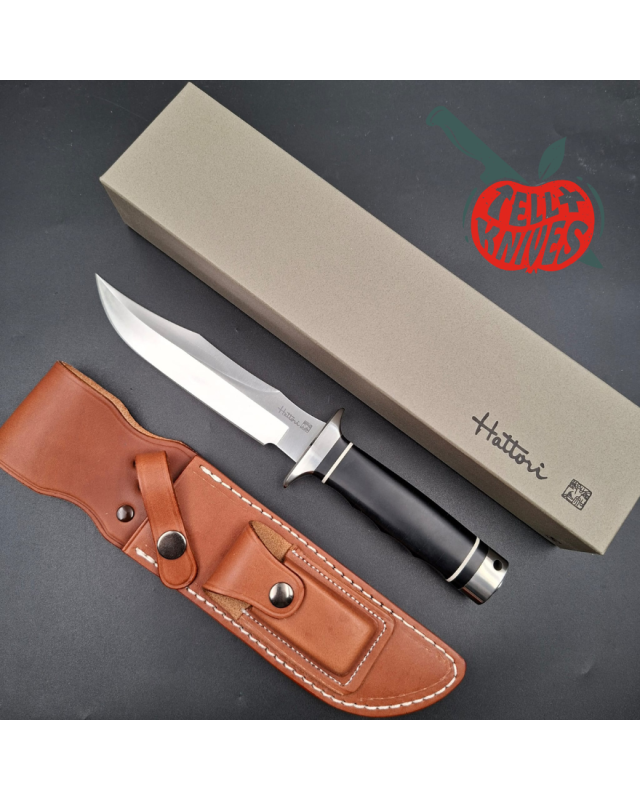 Hattori TV-3 S.O.G. Bowie Knife AUS-8 stainless steel Black Micarta Handle