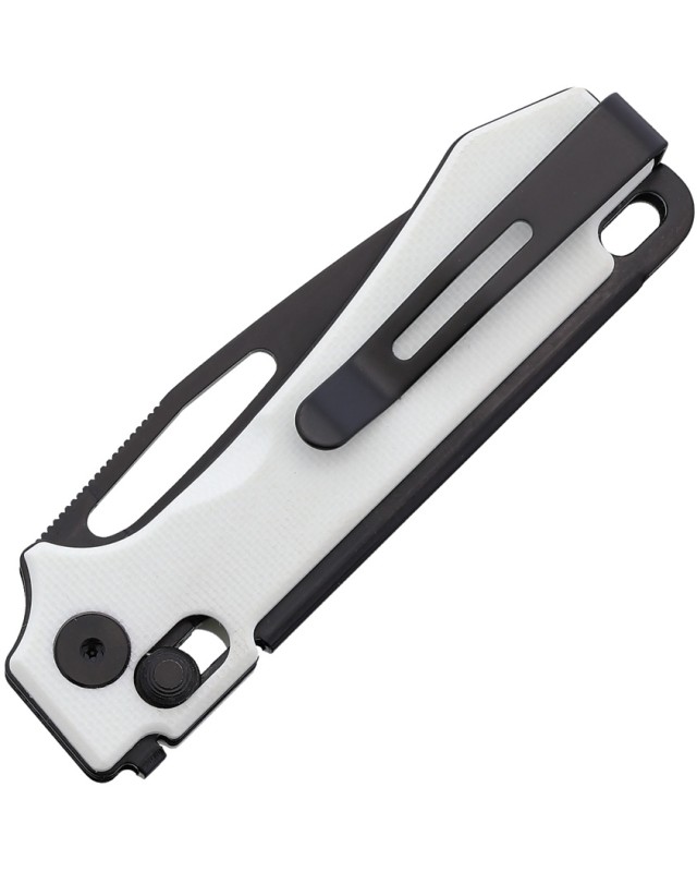 Real Steel Vis Crossbar Sandvik Klappmesser  12C27-Stahl, blauer G10-Griff
