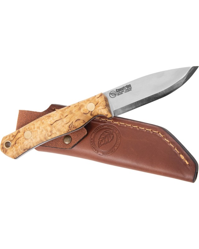 Casström Nr. 8 Schwedisches Waldmesser 12807, 14C28N-Stahl, grüner Micarta-Griff