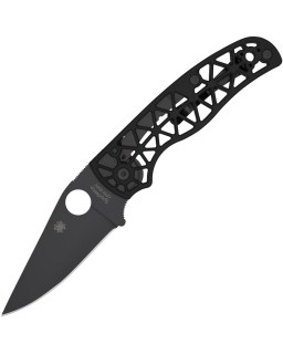 Spyderco Edgerati, S30V steel, black DLC-coated blade, black aluminium handle, compression lock