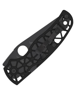 Spyderco Edgerati, S30V steel, black DLC-coated blade, black aluminium handle, compression lock
