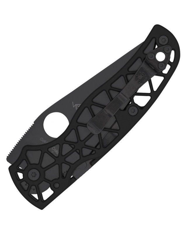 Spyderco Edgerati, S30V steel, black DLC-coated blade, black aluminium handle, compression lock