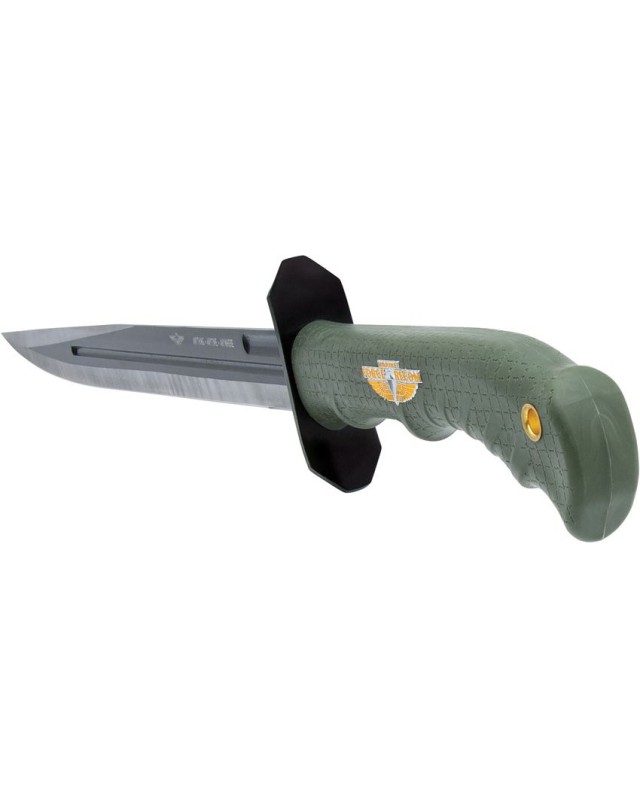 United Cutlery USMC Marine Recon Sword Black coated stainless steel blade OD green Nylon handle black nylon sheath