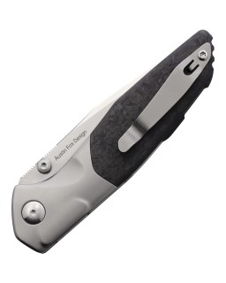 Real Steel Hoeft Klappmesser  S35VN-Stahl, blau-schwarzer G10-Griff