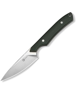 CIVIVI High Grass Field Knife, satin finish, 14C28N blade, green Micarta handle, black Kydex sheath