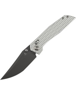 Tenable Deadite Grey, TiNi-beschichtete Klinge aus Sandvik-Edelstahl 14C28N, Querstangenverriegelung, silberner Aluminiumgriff