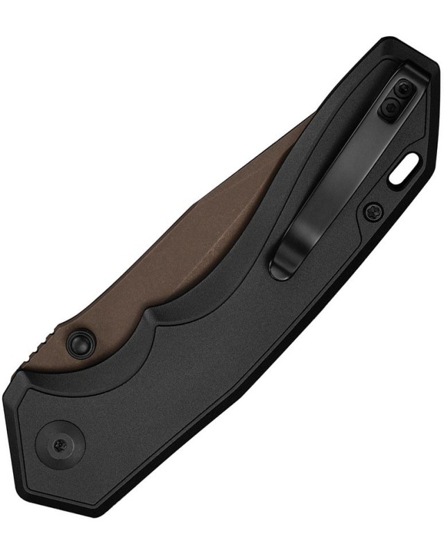 CIVIVI ELITE Brova, dark brown stonewash, S35VN stainless steel blade, black aluminium handle