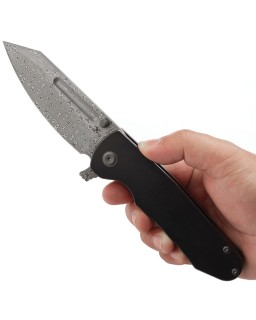 Kansept Superhawk Taschenmesser  CPM S35VN-Stahl, schwarz eloxierter Titan-Griff