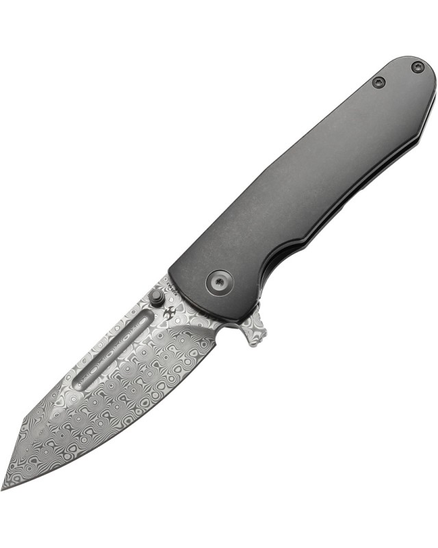 Kansept Superhawk Taschenmesser  CPM S35VN-Stahl, schwarz eloxierter Titan-Griff